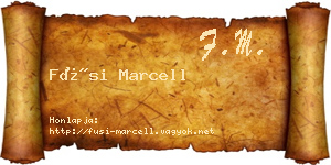 Füsi Marcell névjegykártya