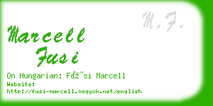 marcell fusi business card